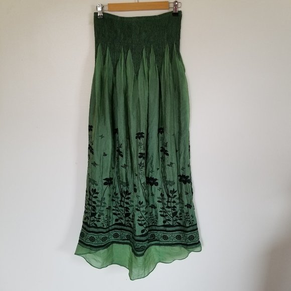Lapis Dresses & Skirts - Anthropology Lapis Green & Black Embroidered Dress